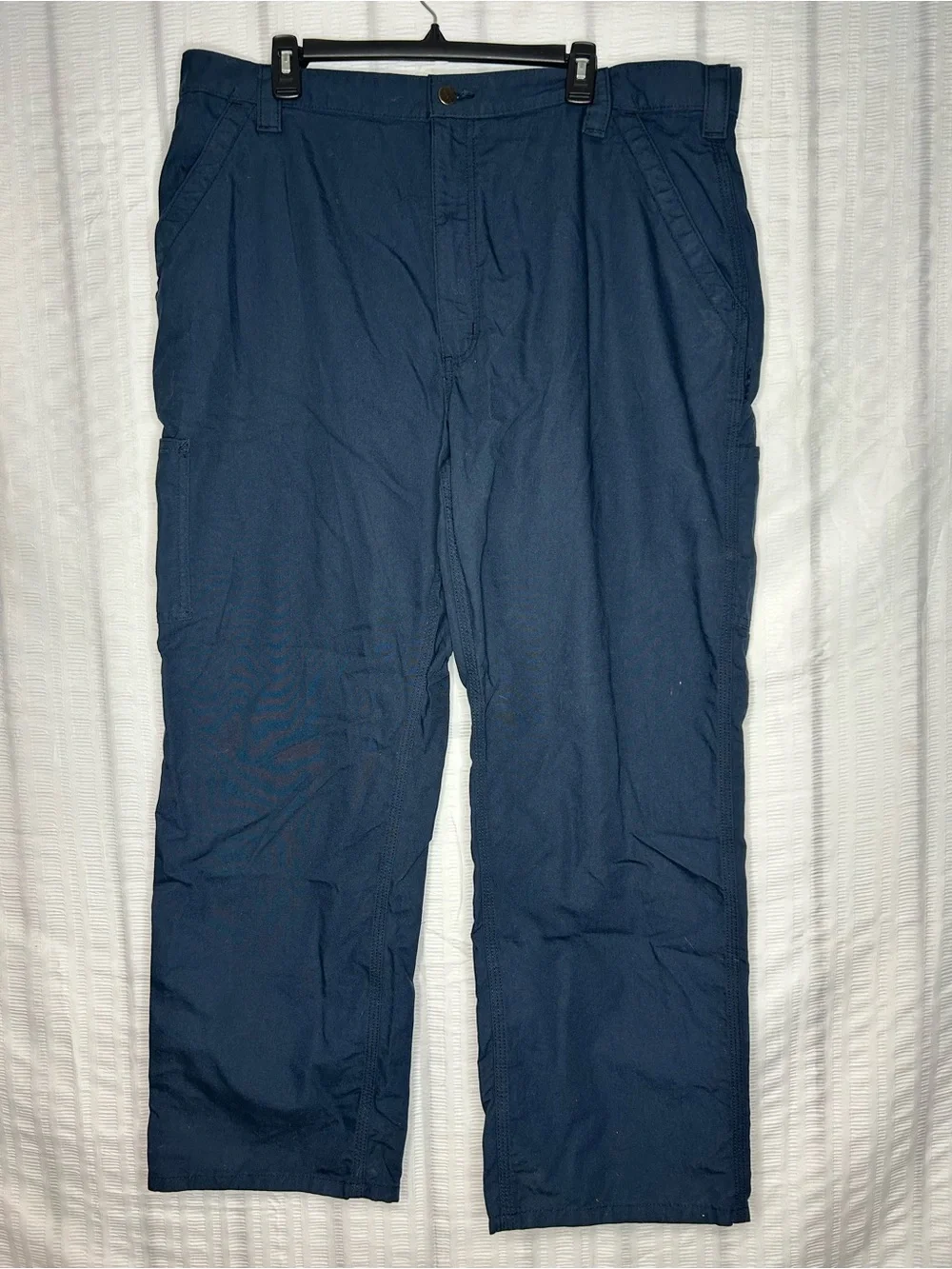 Carhartt B151-NVY Canvas Work Dungaree Pants Navy Blue 42x30 Mens Loose Toyota